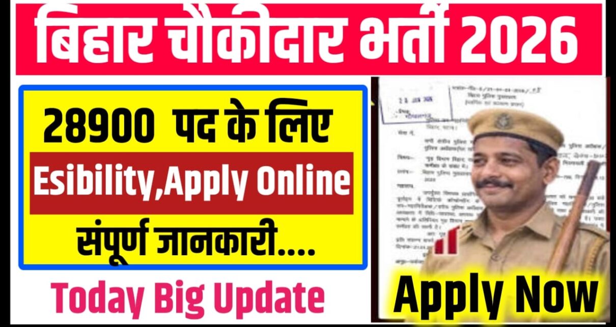 Bihar Police Chaukidar Vecancy 2026