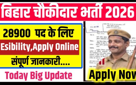 Bihar Police Chaukidar Vecancy 2026