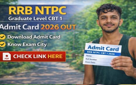 RRB NTPC Graduate Level Admit Card 2026