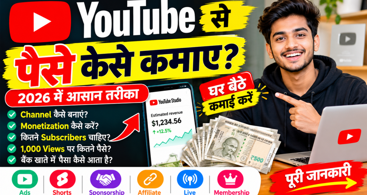 YouTube Se Paise Kaise Kamaye 2026