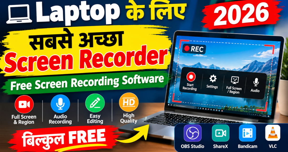 Laptop Ke Liye Sabse Accha Screen Recorder 2026